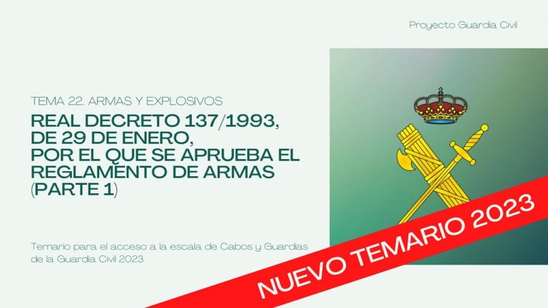 Normativa de control de armas en la Guardia Civil: Aspectos clave
