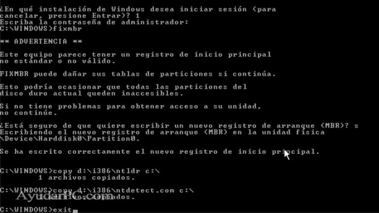 Falta NTLDR: Solución rápida sin CD