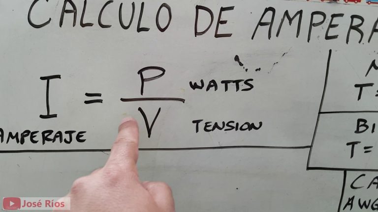 Descubre c&oacute;mo calcular el amperaje utilizando los watts: la f&oacute;rmula definitiva