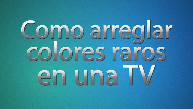 ¡Sorprendentes consejos para reparar los colores de tu televisor!