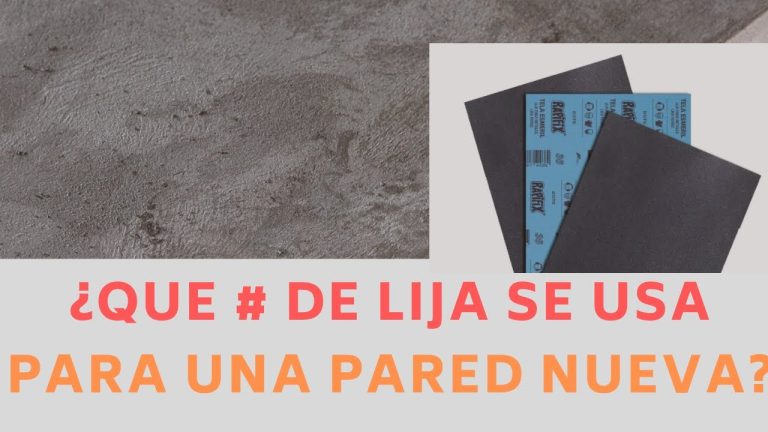 Descubre el tipo de lija ideal para un enduido perfecto
